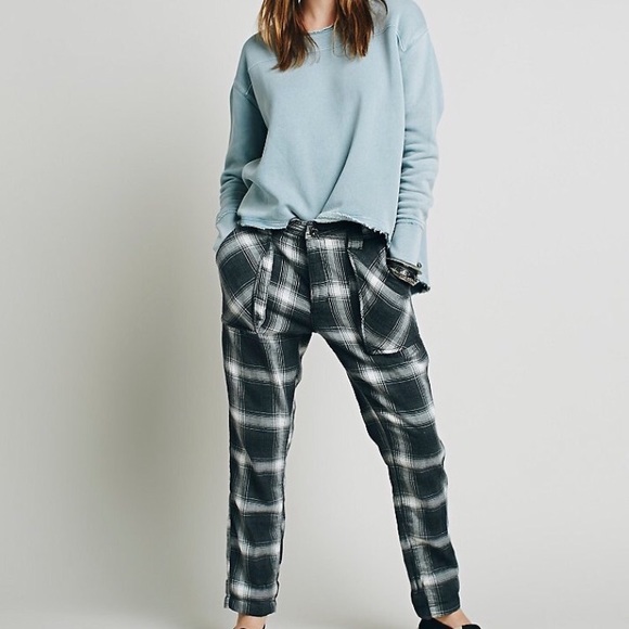 Free People Pants - NEW Free People Plaid Utility Pants